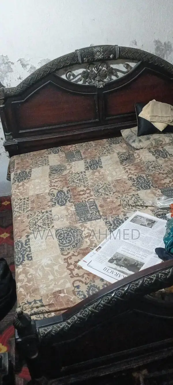 Wooden Heavy Bed Frame - Sturdy and Spacious Bedroom Furniture