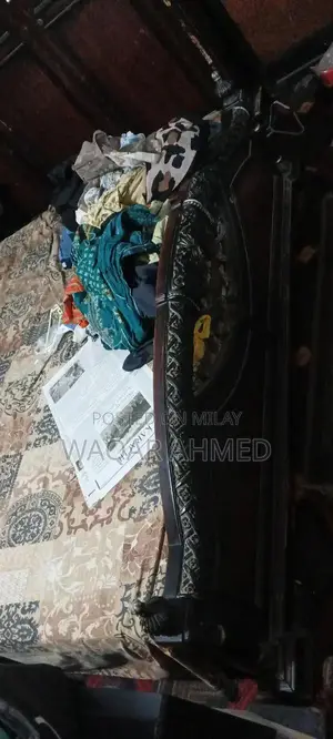 Wooden Heavy Bed Frame - Sturdy and Spacious Bedroom Furniture