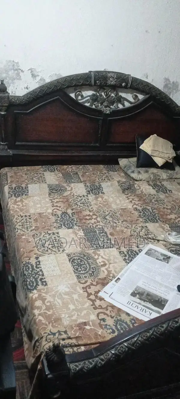 Wooden Heavy Bed Frame - Sturdy and Spacious Bedroom Furniture