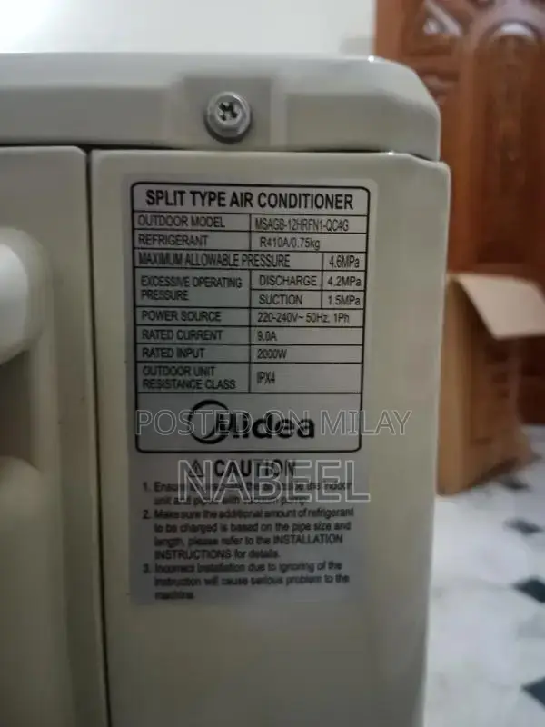 Midea 1 Ton Inverter Split Air Conditioner - Excellent Condition