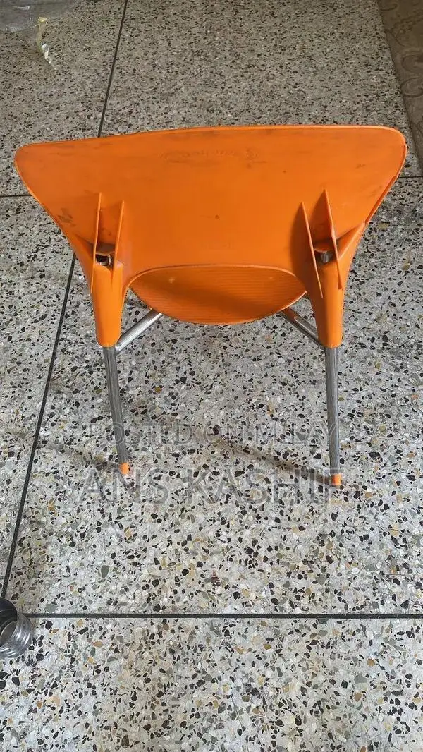 Orange Metal Stainless Steel Chairs