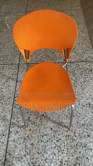 Orange Metal Stainless Steel Chairs
