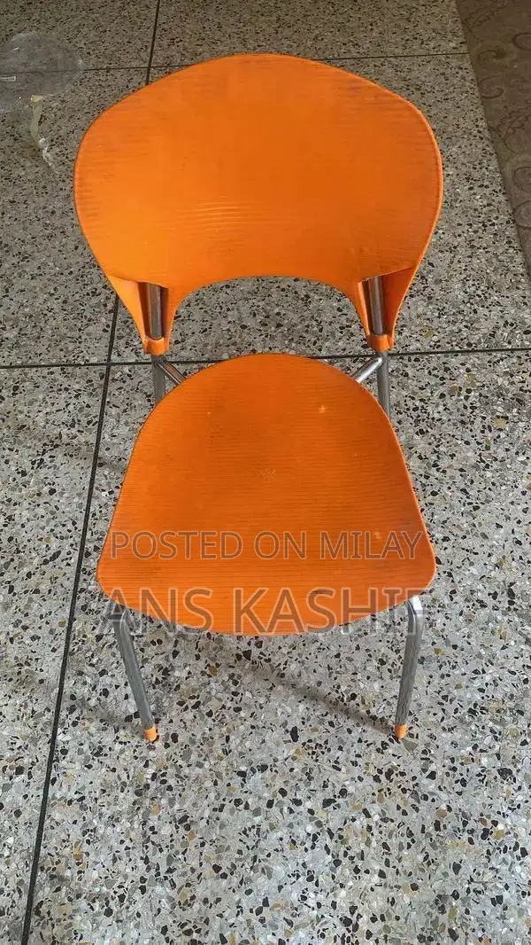 Orange Metal Stainless Steel Chairs