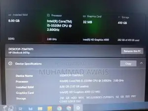 HP Elitebook 8470p Laptop - SSD, 8GB RAM, Windows 10