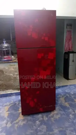 Refrigerator with Glass Door - Nearly New Condition