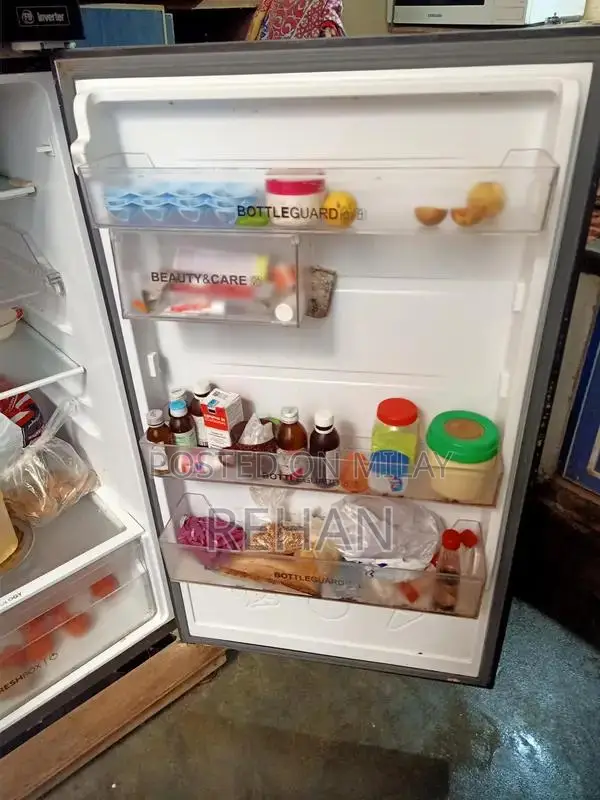 Haier Full-Size Glass Door Refrigerator with Inverter Technology