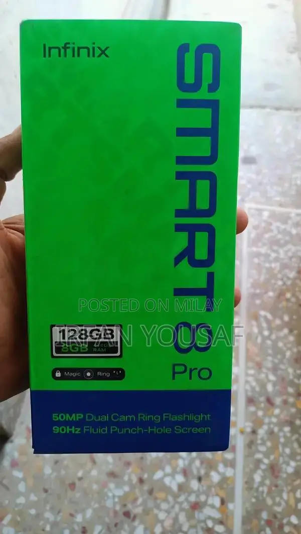 Infinix Smart 8Pro Smartphone 4+4GB RAM 128GB Storage