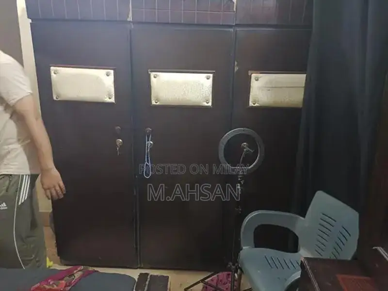 Complete Bedroom Set: King Size Bed with Bedside Table and Wardrobe