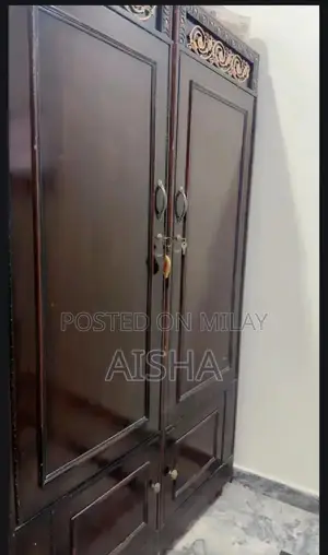 Photo - Wooden Safe Armoire Storage Cabinet for Bedroom or Living Room