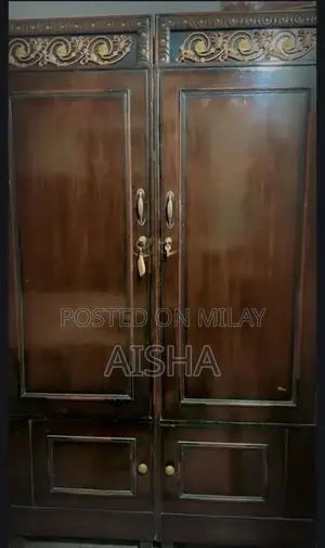 Wooden Safe Armoire Storage Cabinet for Bedroom or Living Room