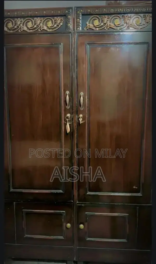 Wooden Safe Armoire Storage Cabinet for Bedroom or Living Room