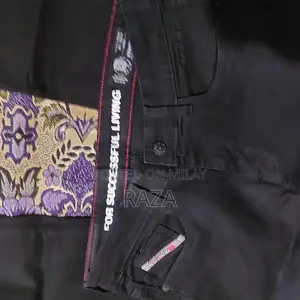 Men's Slim Black Pant - Size 32 Waist Trousers