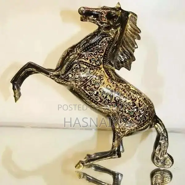 Ceramic Multi-Color Jumping Horse Decorative Showpiece