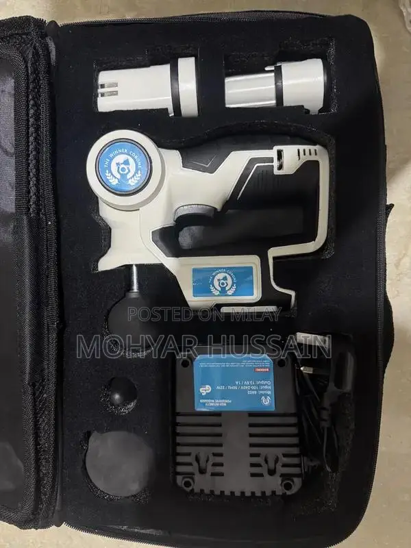 Compact Percussion Massage Gun with Dual Batteries