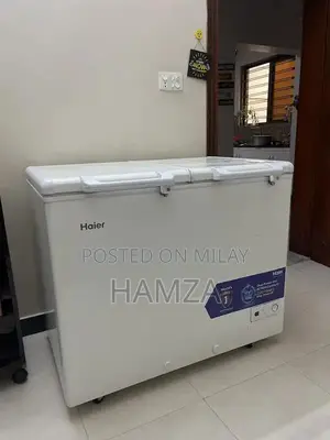 Photo - Haier Two-Door Refrigerator with Freezer Compartment