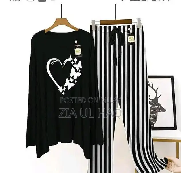 Women's Soft Night Dress in Pink and Black