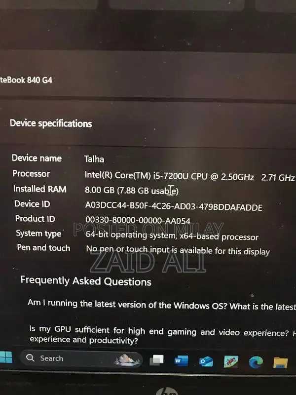 HP EliteBook 840 G4 Business Laptop