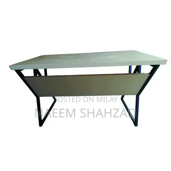 Modern Office Table with Metal Legs - Compact Workspace Solution
