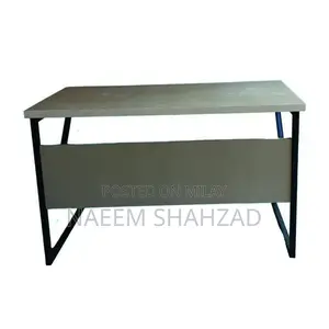 Modern Office Table with Metal Legs - Compact Workspace Solution