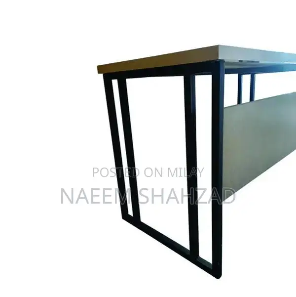 Modern Office Table with Metal Legs - Compact Workspace Solution