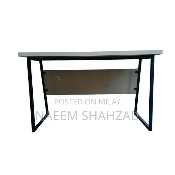 Modern Office Table with Metal Legs - Compact Workspace Solution