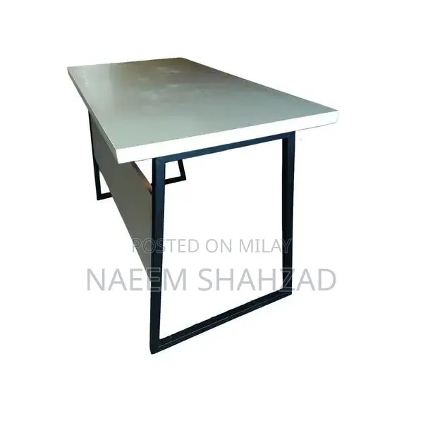 Modern Office Table with Metal Legs - Compact Workspace Solution