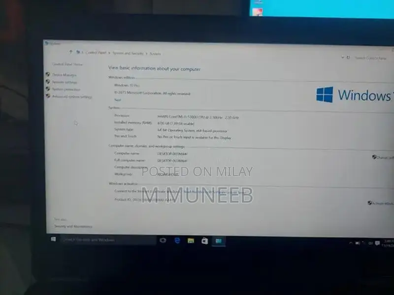 Dell Laptop i5 5th Gen 8GB RAM 256GB SSD