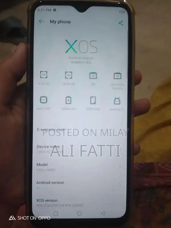 Used Infinix Hot Play 11 Smartphone with Charger