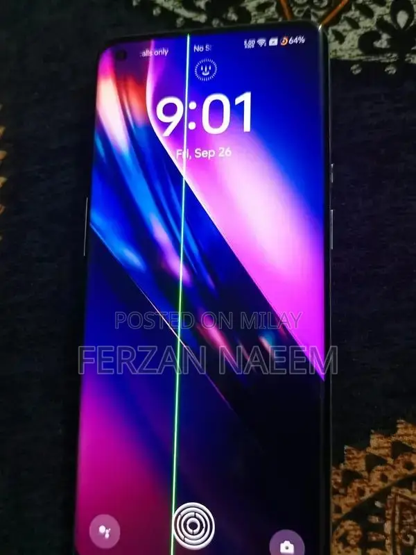 OnePlus 9 Pro Smartphone with Minor Display Issue