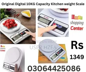 Photo - Compact Digital Kitchen Scale for Precise Food Weighing