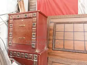 King Size Bed Frame with Matching Mattress and Side Tables