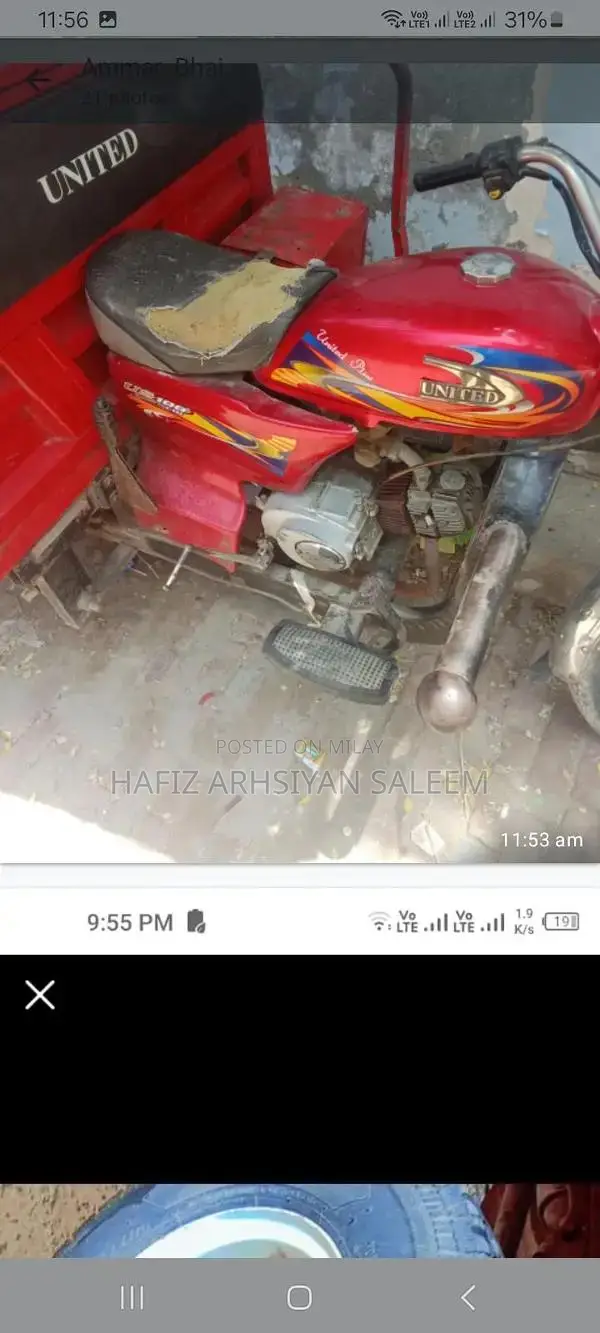 United 100cc Motorcycle - 2023 Model Compact Urban Commuter