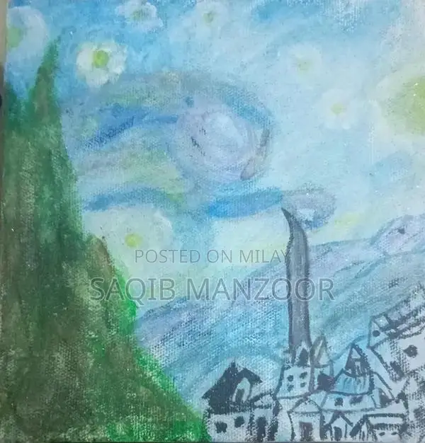 Original Child's Artwork - Colorful Modern Canvas Painting