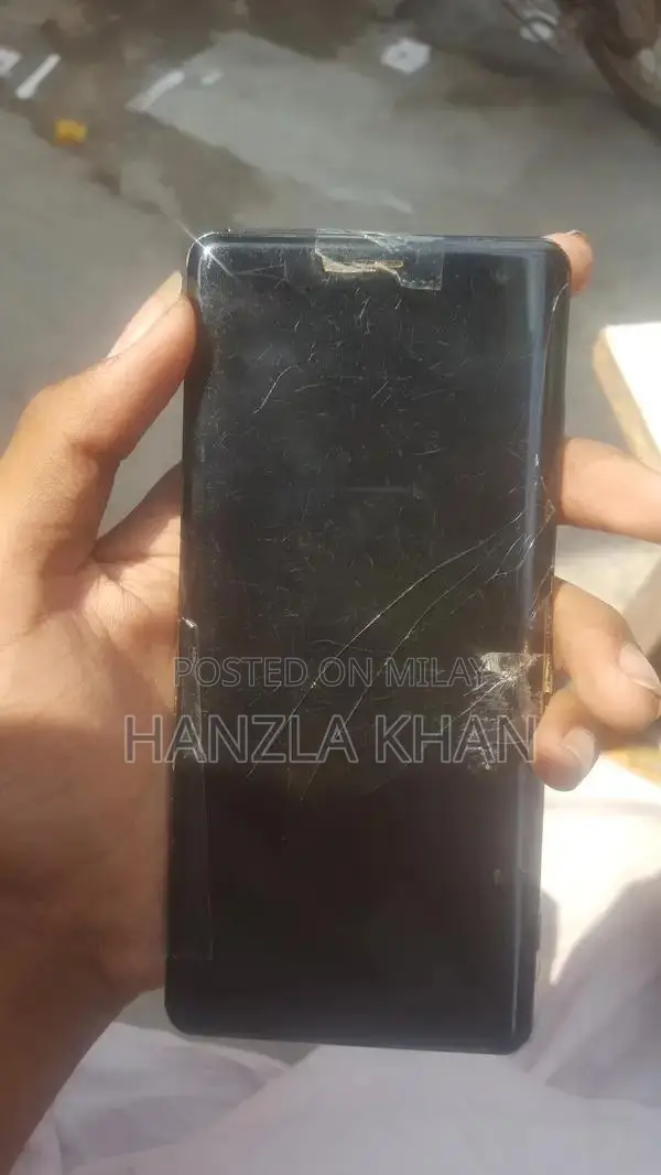 Damaged Sony Smartphone with Broken Panel and Back