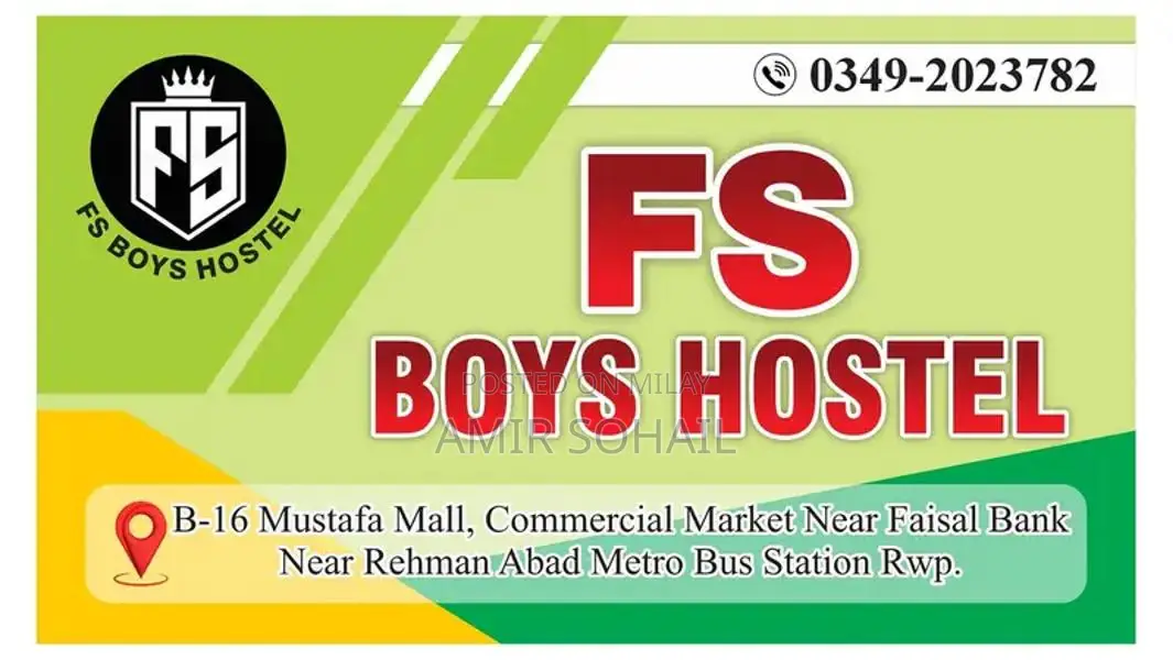 Boys Hostel with Modern Amenities in Rawalpindi