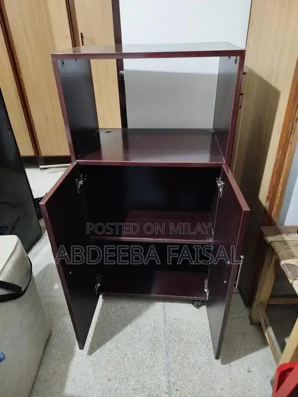 Versatile Microwave Oven Storage Stand with Cabinet Space