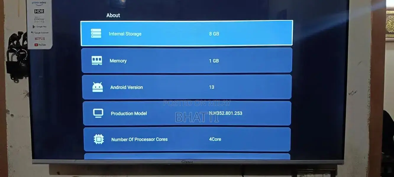 Glance Smart LED TV 43-46 Inch with Low Usage