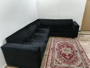 Modern 3-Seater L-Shape Sofa in Black - Pristine Condition
