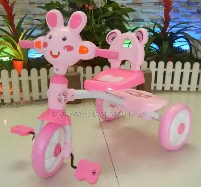 Kids Tricycle with Music and Lights - Durable Plastic Ride-On Toy