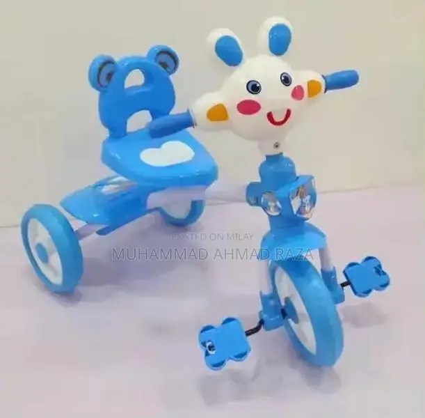 Kids Tricycle with Music and Lights - Durable Plastic Ride-On Toy