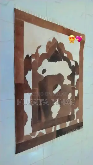 Premium Genuine Cow Leather Prayer Mat - Customizable Size and Print