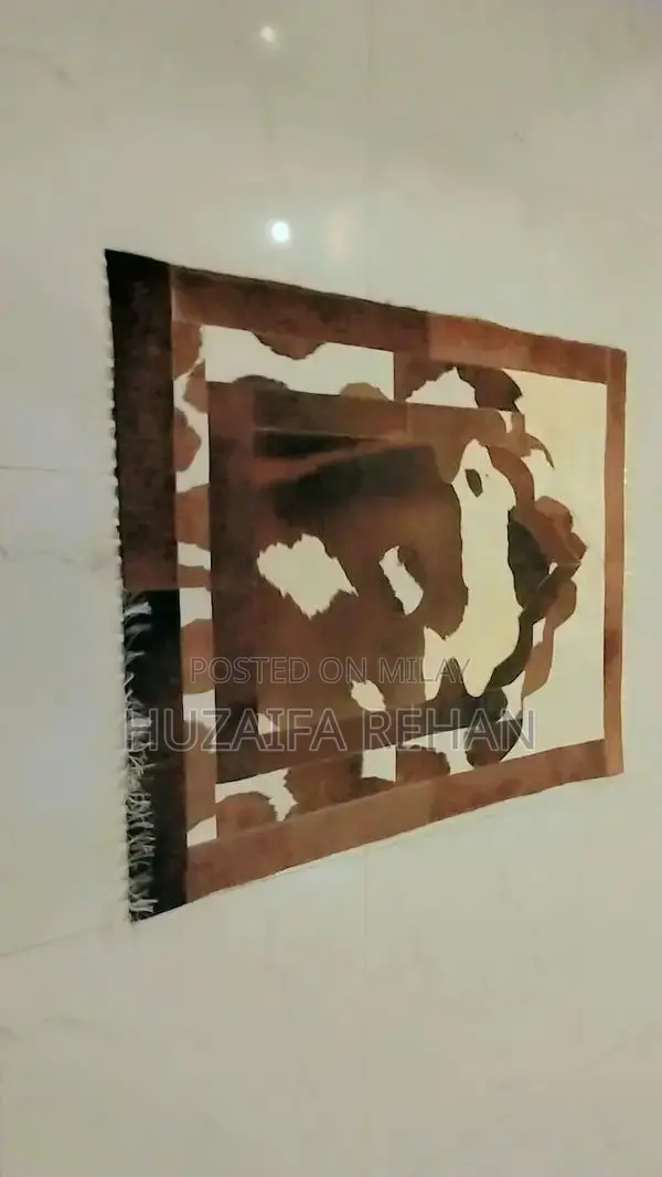 Premium Genuine Cow Leather Prayer Mat - Customizable Size and Print