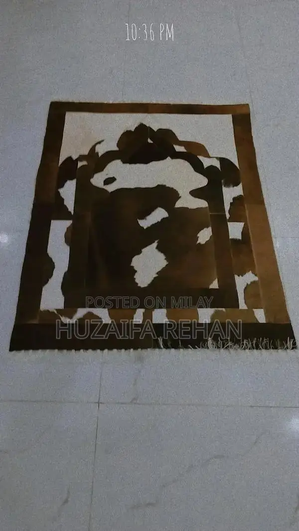 Premium Genuine Cow Leather Prayer Mat - Customizable Size and Print