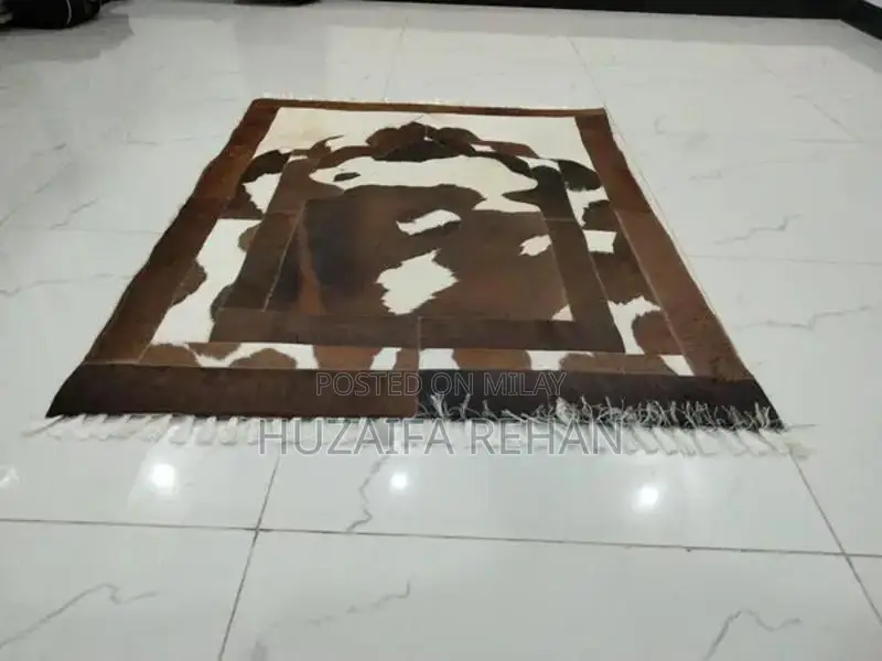 Premium Genuine Cow Leather Prayer Mat - Customizable Size and Print