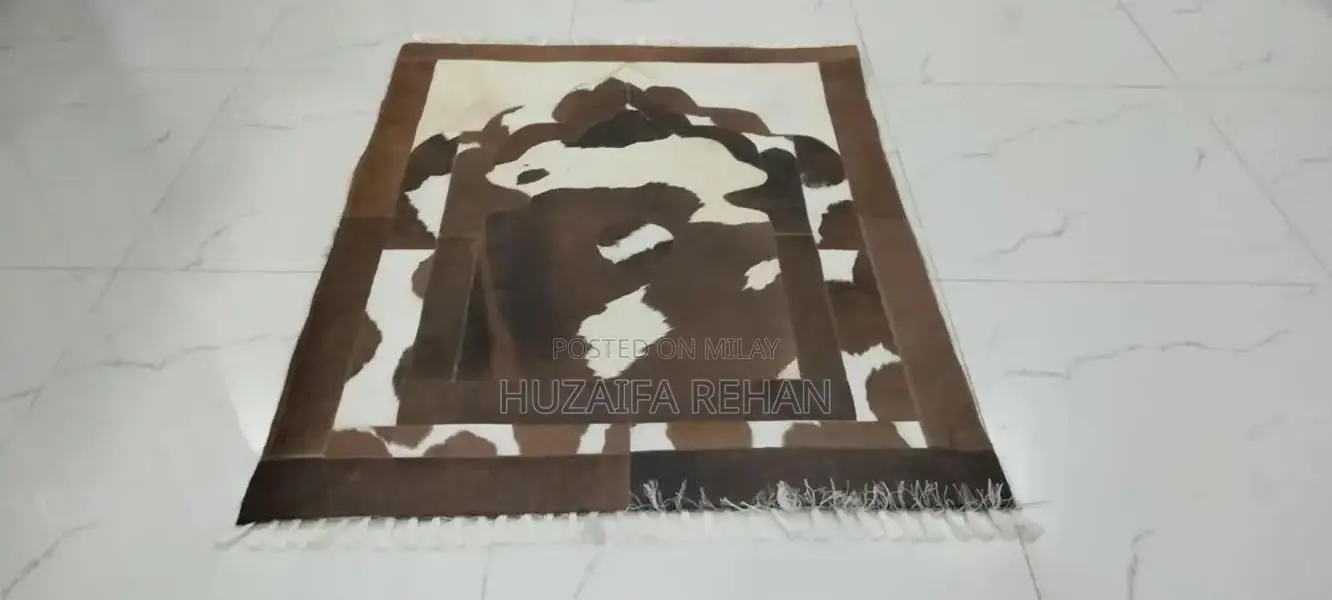 Premium Genuine Cow Leather Prayer Mat - Customizable Size and Print