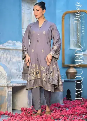 Premium Viscose Jacquard 3-Piece Unstitched Linen Suit