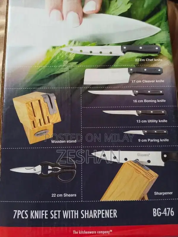7-Piece Kitchen Knife Set with Bonus Sharpener