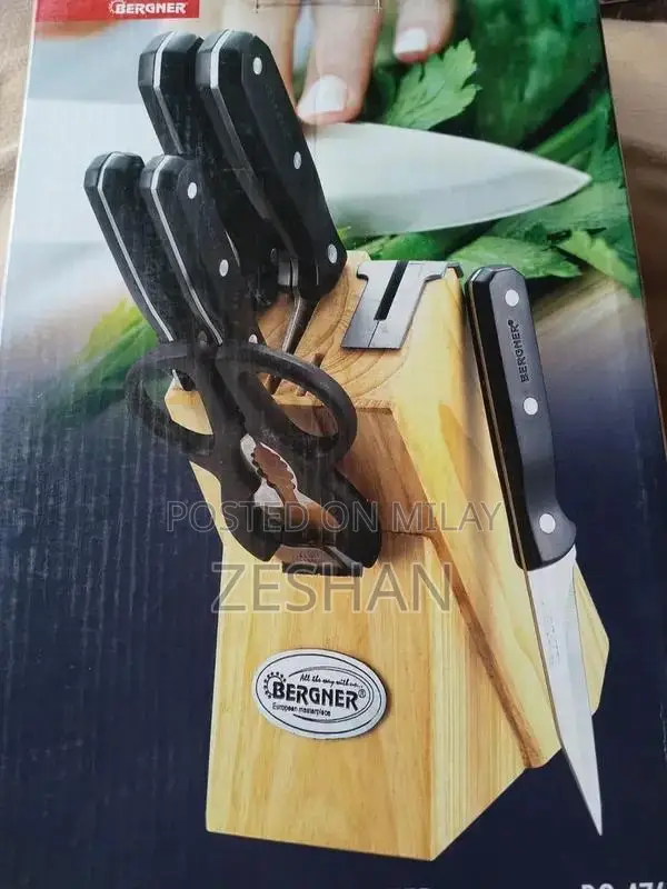 7-Piece Kitchen Knife Set with Bonus Sharpener