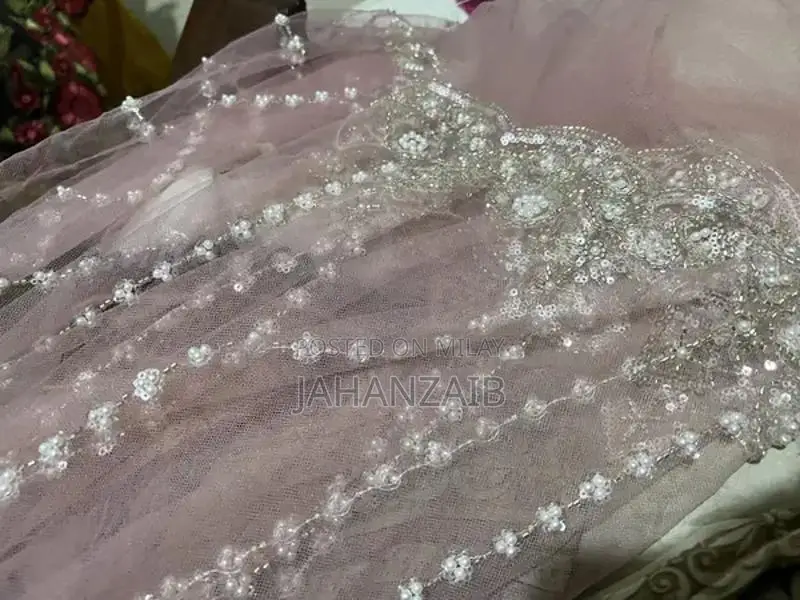 Lama Tissue Shirt with Pink Net Katdana Fabric Unstitched Set