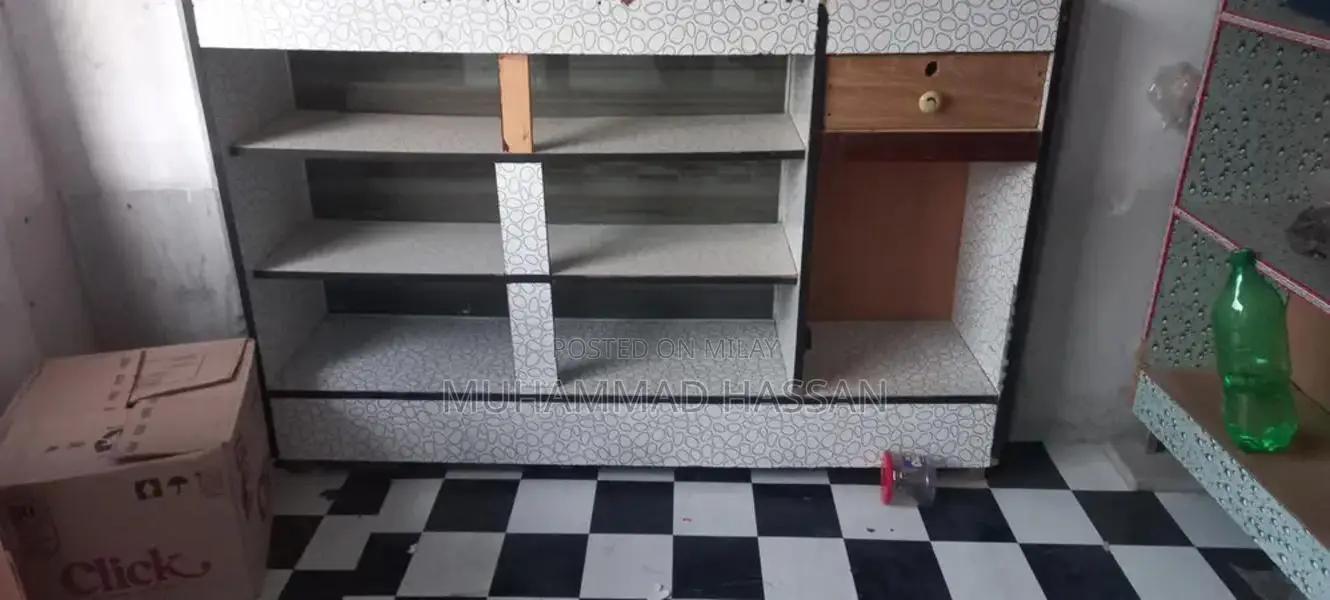 Shop Furniture Set: 5ft Counter, 4x6ft Rack, and Work Table